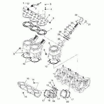 CYLINDER,HEAD & EXHAUST VALVES - B974978 (4941254125c003)