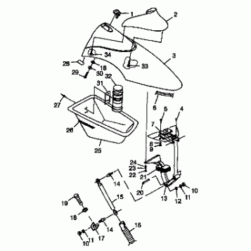 FRONT STORAGE COMPARTMENT - I984690 (4945114511a008)