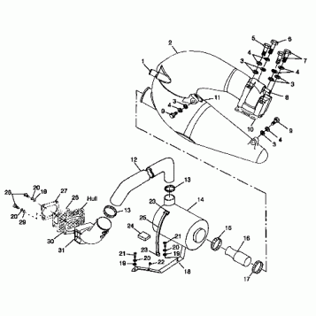 EXHAUST SYSTEM - B984690 (4945114511b006)