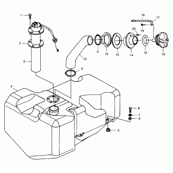 FUEL TANK - B984673 (4945164516a010)
