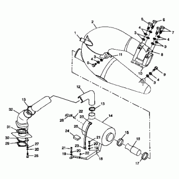 EXHAUST SYSTEM - B984590 (4946314631b005)