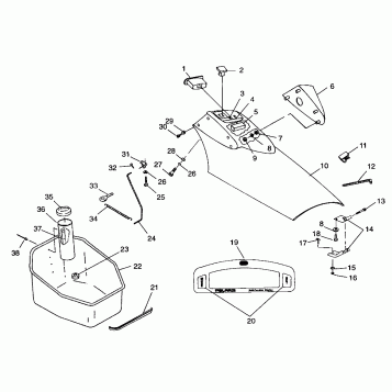FRONT STORAGE COMPARTMENT - B984573 (4946554655a008)