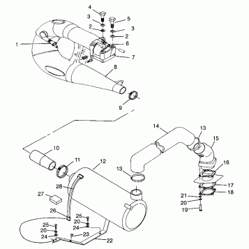 EXHAUST SYSTEM - B984573 (4946554655b005)
