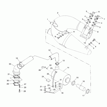 EXHAUST SYSTEM - I994590 (4951425142b005)
