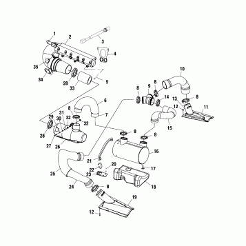 EXHAUST SYSTEM - I995094 (4951485148B008)