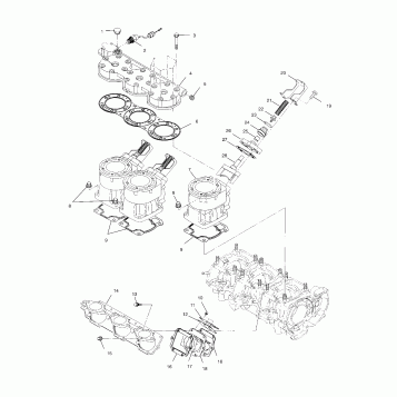CYLINDER, HEAD & EXHAUST VALVES - B994978 (4951515151c003)