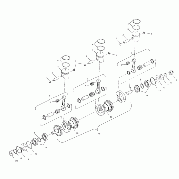 CRANKSHAFT and PISTON - W005099I (4955775577C005)