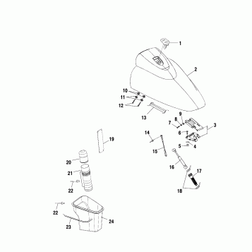 FRONT STORAGE COMPARTMENT - W005197D (4955815581A009)