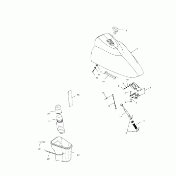 FRONT STORAGE COMPARTMENT - W005199D (4955825582A009)