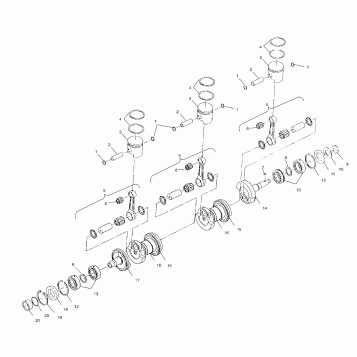 CRANKSHAFT and PISTON - B994596 (4955995599c002)
