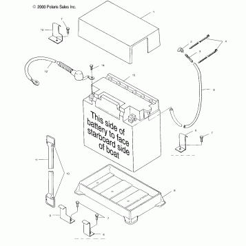BATTERY BOX - W014697D (4964806480B004)