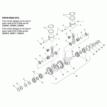 CRANKSHAFT and PISTON - W014697D (4964806480B014)
