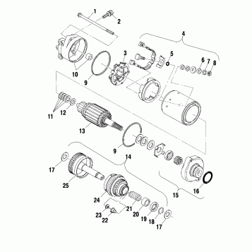STARTING MOTOR - W014697D (4964806480C004)