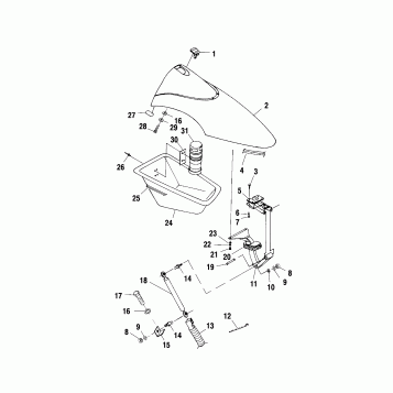 FRONT STORAGE COMPARTMENT - W014699D (4964816481A006)