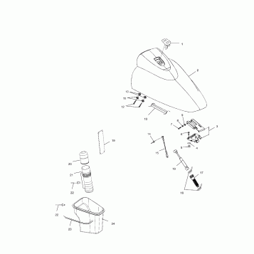 FRONT STORAGE COMPARTMENT - W015197D (4964826482A007)