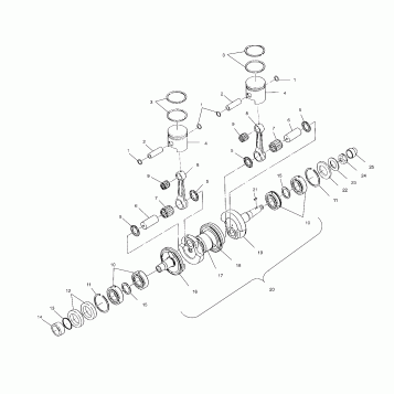 CRANKSHAFT and PISTON - W015197D (4964826482C006)