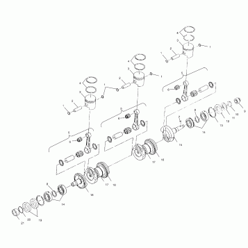 CRANKSHAFT and PISTON - W014699D (4964816481C002)