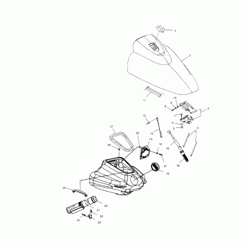 FRONT STORAGE COMPARTMENT - W015099D (4964866486A008)