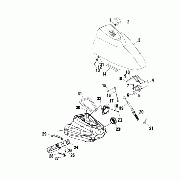FRONT STORAGE COMPARTMENT - W015098D (4964876487A008)