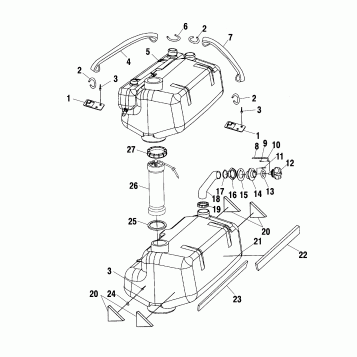 FUEL TANK - W015098D (4964876487A010)
