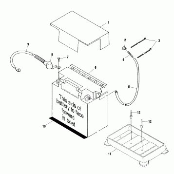 BATTERY BOX - W015098D (4964876487B013)