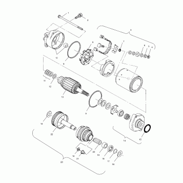 STARTING MOTOR - W015199D (4964836483C012)