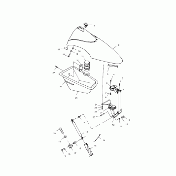 FRONT STORAGE COMPARTMENT - W014999D (4964886488A006)