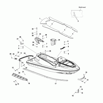 HULL and BODY - W025197D/W025197I (4971297129A05)