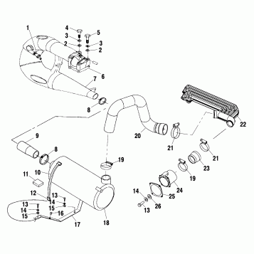EXHAUST SYSTEM - W025197D/W025197I (4971297129B05)