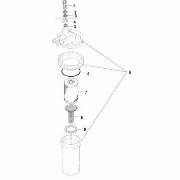 FUEL/WATER SEPARATOR - W025197D/W025197I (4971297129B12)