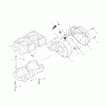 CRANKCASE - W025197D/W025197I (4971297129C03)