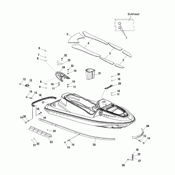 HULL and BODY - W025199D/W025199I (4971327132A05)