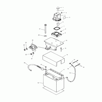 BATTERY BOX - W025198C/D/I (4971357135B13)
