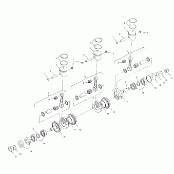 CRANKSHAFT and PISTON - W025198C/D/I (4971357135C05)