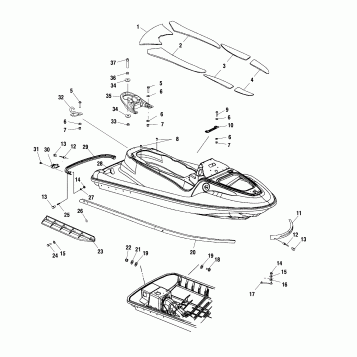 HULL and BODY - W025297D/W025297I (4975477547A05)