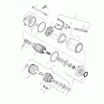 STARTING MOTOR - W025297D/W025297I (4975477547C07)