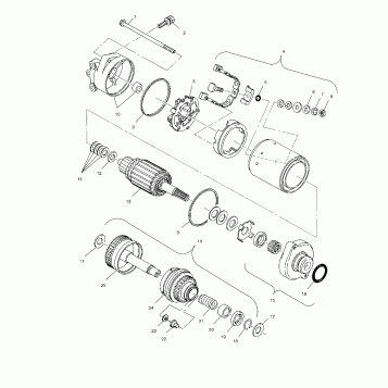 STARTING MOTOR - W025402D (4980948094B13)
