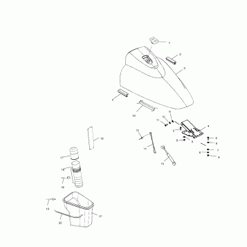 FRONT STORAGE COMPARTMENT - W035197DA/W035197IA (4980998099A07)