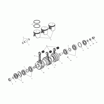 CRANKSHAFT and PISTON - W035098CA/W035098IA (4981028102C04)