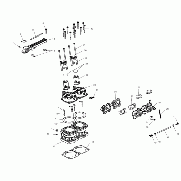 CYLINDER and MANIFOLD - W035101CA/W035101IA (4981048104C03)