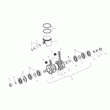 CRANKSHAFT and PISTON - W035197DA/W035197IA (4980998099C05)