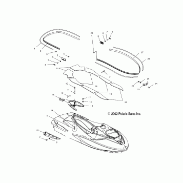 HULL and BODY - W035303CA/CB/IA/IB (4981068106A05)