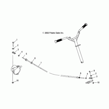 STEERING CABLE - W035303CA/CB/IA/IB (4981068106A12)