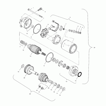 STARTING MOTOR - W035303CA/CB/IA/IB (4981068106C03)