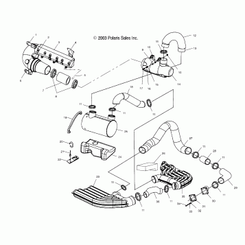 EXHAUST SYSTEM - W045098CA/IA (4990459045B05)