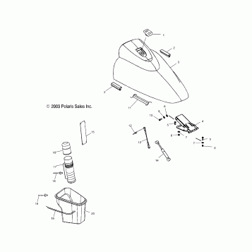 FRONT STORAGE COMPARTMENT - W045197DA/IA (4990499049A07)