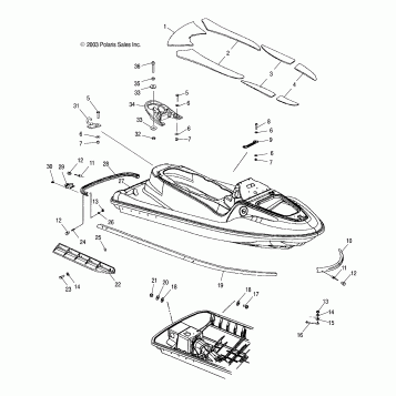HULL and BODY - W045297DA/IA/IB (4990519051A05)