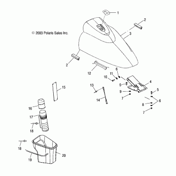 FRONT STORAGE COMPARTMENT - W045297DA/IA/IB (4990519051A07)