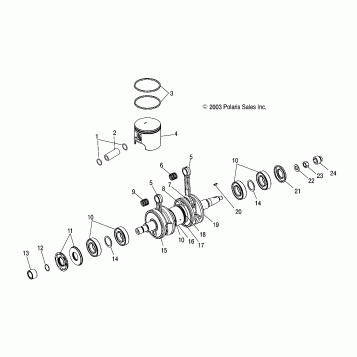 CRANKSHAFT and PISTON - W045297DA/IA/IB (4990519051C03)