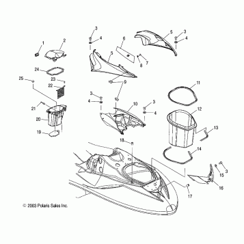 SHROUD and STORAGE - W045303CA/IA (4990539053A04)
